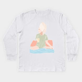 Self care moment Kids Long Sleeve T-Shirt